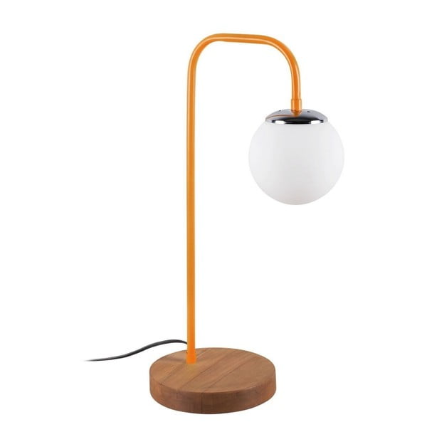 Stolová lampa s detailom v oranžovej farbe Lanty Table Lamp, výška 53 cm