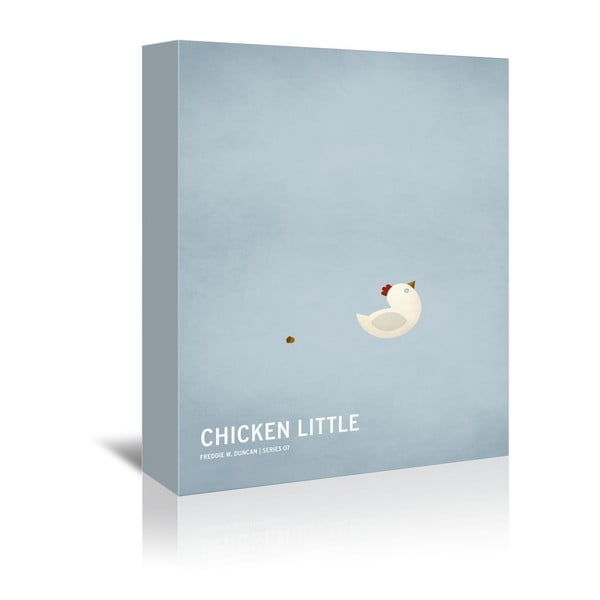 Obraz na plátne Chicken Little With Text od Christiana Jacksona