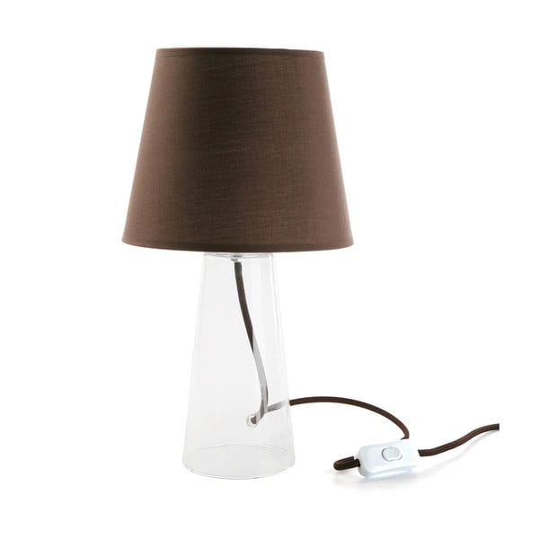Hnedá sklenená stolová lampa Versa Bobby, ø 21,5 cm