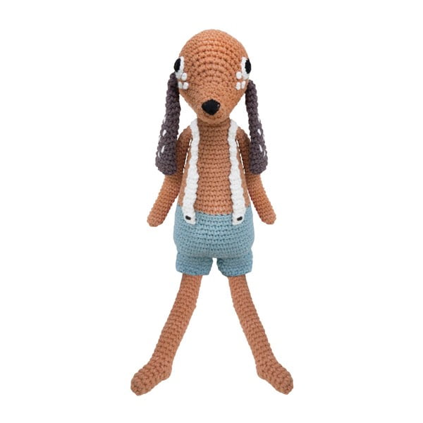 Pletená detská hračka Sebra Crochet Animal Dog Bob