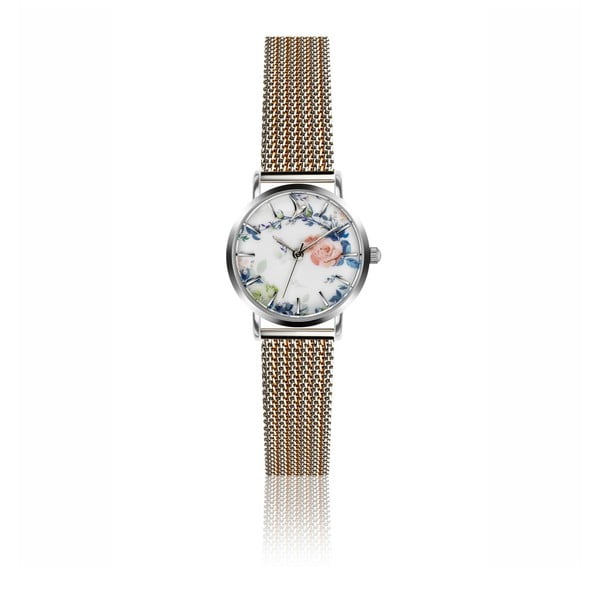 Dámske hodinky s antikoro remienkom v striebornej farbe Emily Westwood Rosa