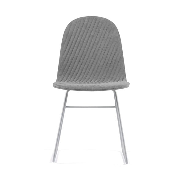 Sivá stolička s kovovými nohami IKER Mannequin V Stripe
