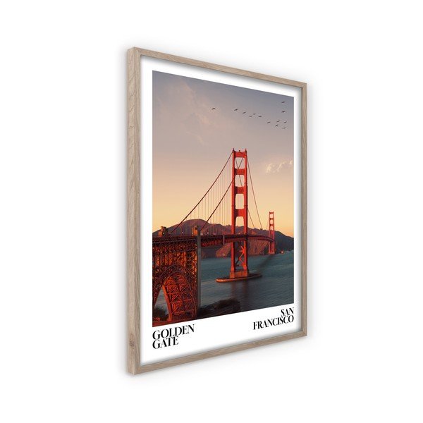 Tlačený obraz s rámom 50x70 cm Golden Gate – Styler-image-4
