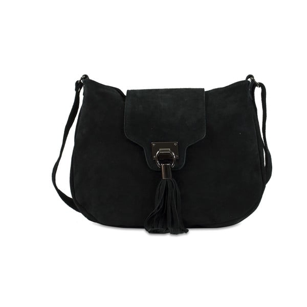 Čierna kabelka z nubukovej kože Infinitif Pexine