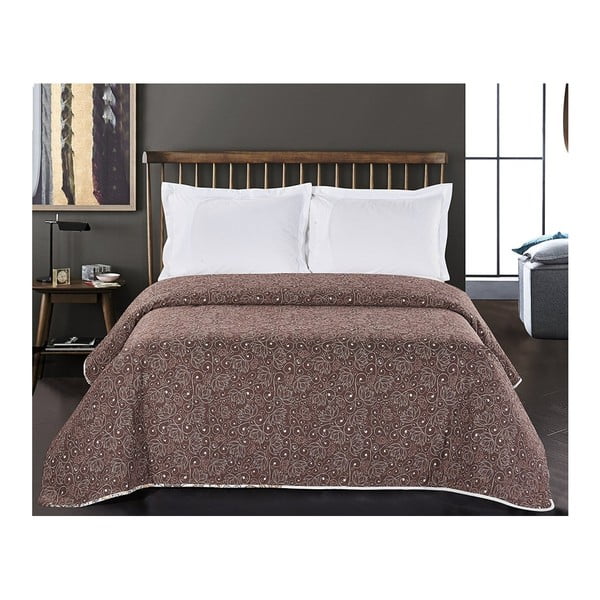 Hnedo-biely obojstranný pléd z mikrovlákna DecoKing Alhambra, 220 × 240 cm-image-3