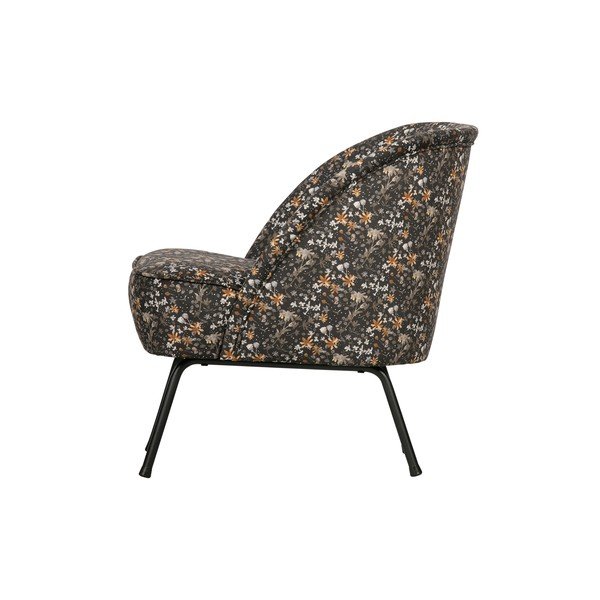 Čierne kvetované kreslo BePureHome Vogue-image-3