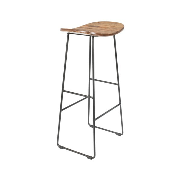 Barová stolička z teakového dreva v prírodnej farbe (výška sedadla 76 cm) Tangle – White Label-image-2