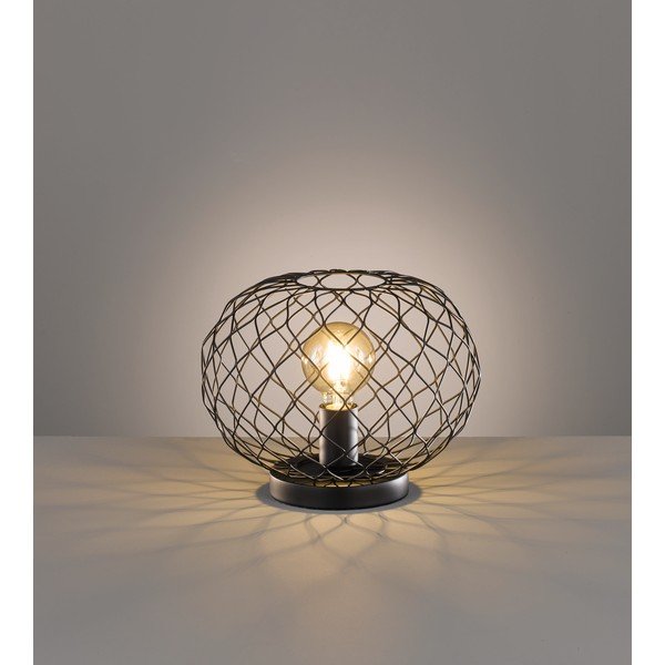 Čierna stolová lampa s kovovým tienidlom (výška  23 cm) Justin – Fischer & Honsel-image-2