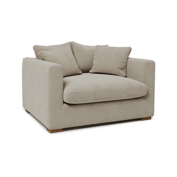 Krémovobiele menčestrové kreslo Comfy – Scandic-image-2