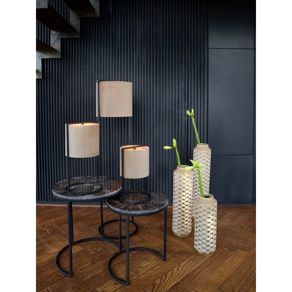 Čierno-béžová stolová lampa (výška 35 cm) Santos - Light & Living-image-1