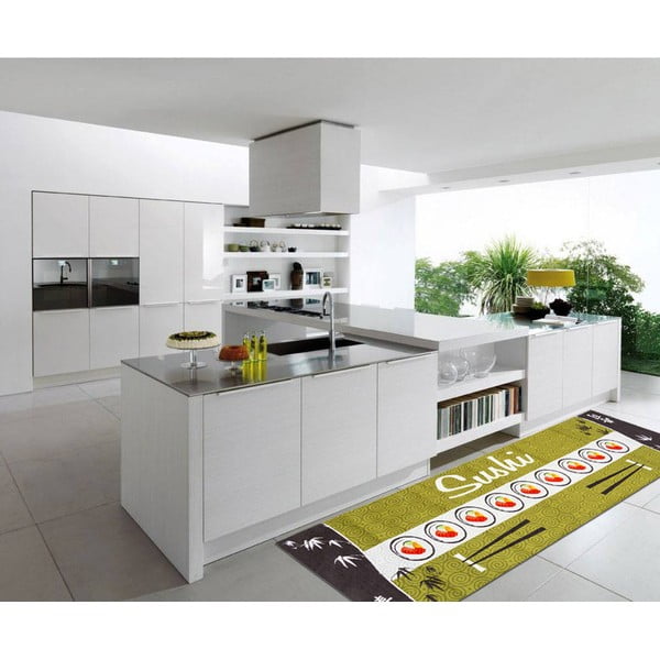 Vysokoodolný kuchynský koberec Sushi, 60x300 cm
