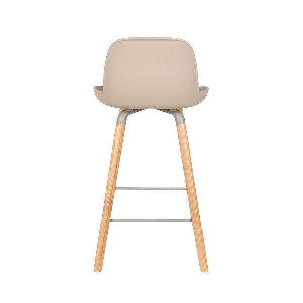 Sada 2 béžovosivých barových stoličiek Zuiver Albert Kuip, výška sedu 65 cm-image-4
