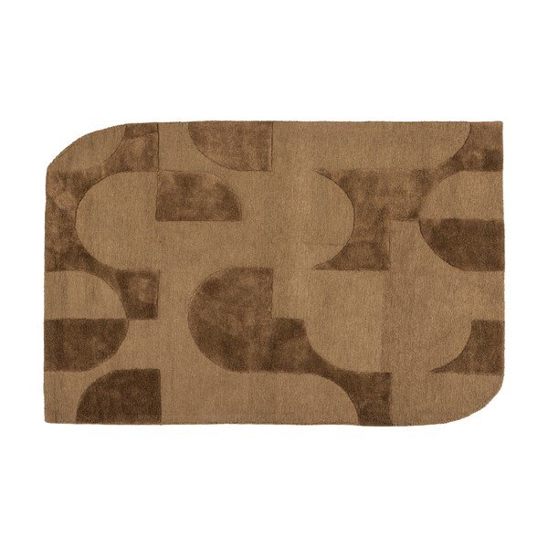 Hnedý koberec s prímesou vlny 170x240 cm Livo – WOOOD