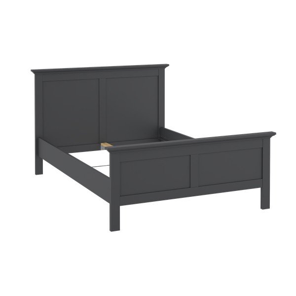 Sivá dvojlôžková posteľ 140x200 cm Paris – Tvilum