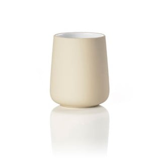 Béžový porcelánový téglik na zubné kefky Zone Nova
