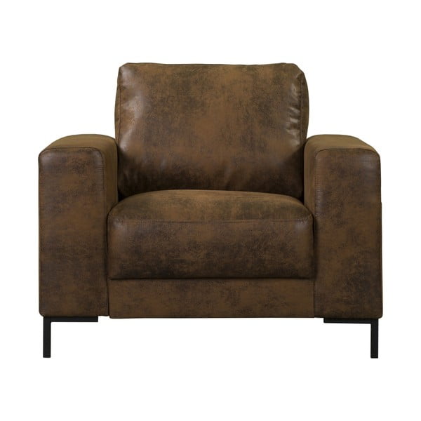 Hnedé kreslo z imitácie kože Lofty Lilly – Miuform-image-2