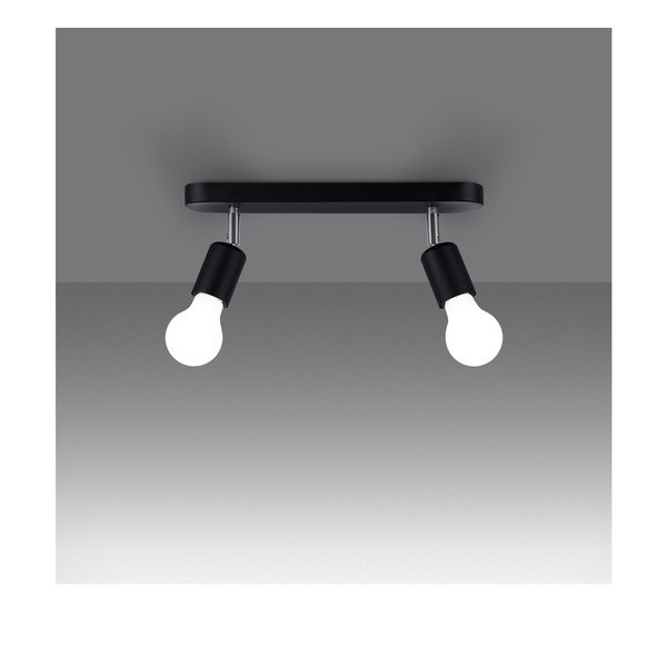 Čierne kovové stropné svietidlo ø 6 cm Brando – Sollux-image-1