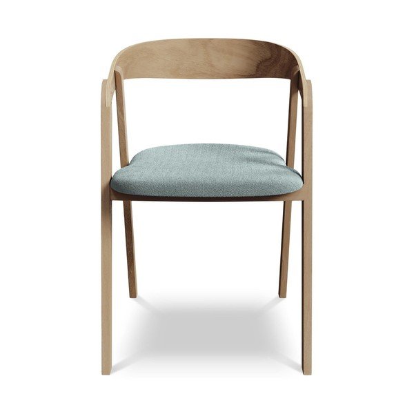 Modré jedálenské kreslo z masívneho dreva Erika – Makamii-image-1