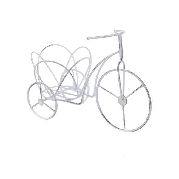 Kovový stojan na kvetináč InArt Bike, biely