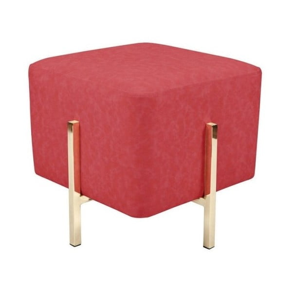 Červená stolička s nohami v zlatej farbe Vivorum Liani