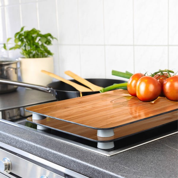 Súprava 2 sklenených krytov na sporák Wenko Lunch, 52 x 30 cm-image-1