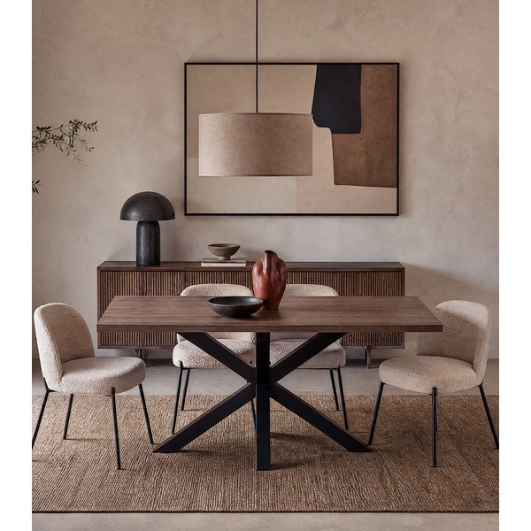 Jedálenský stôl s doskou v dekore orechového dreva 100x180 cm Comba - Marckeric-image-3