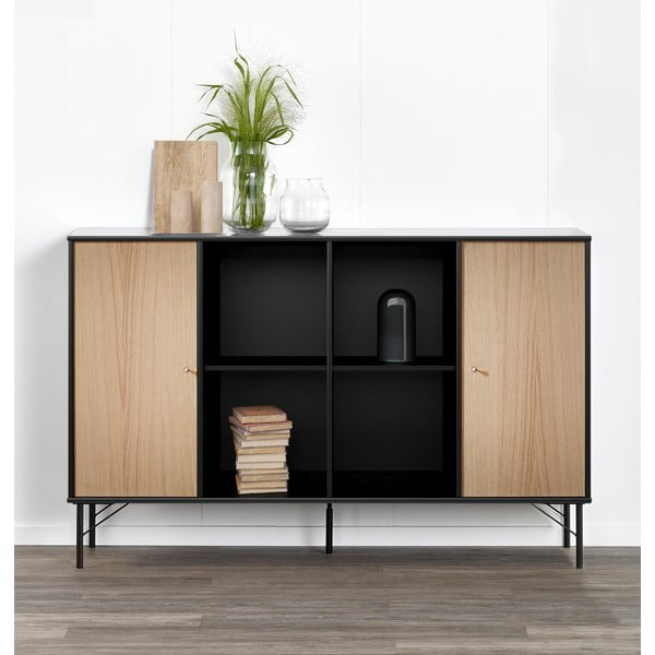 Čierny modulárny policový systém 136x69 cm Mistral Kubus - Hammel Furniture-image-4