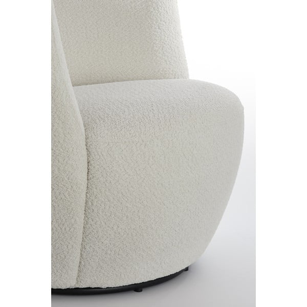 Biele kreslo z textílie buklé Senja – Light & Living-image-1