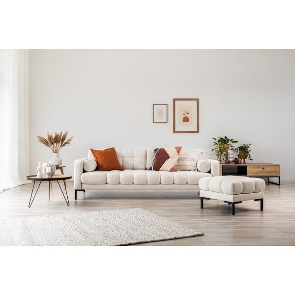 Bielobéžová pohovka 217 cm Bali – Cosmopolitan Design-image-4