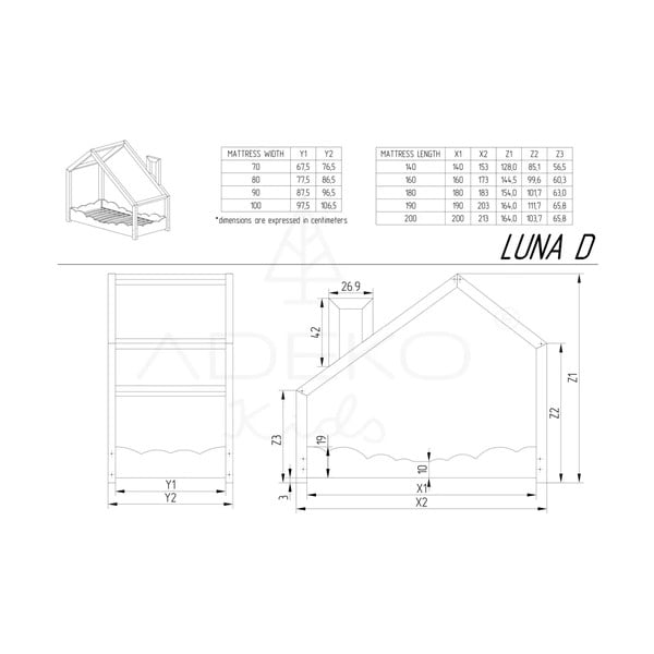 Domčeková posteľ z borovicového dreva Adeko Luna Drom, 90 x 200 cm-image-4