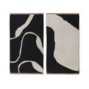 Čiernobiele uteráky v súprave 2 ks z Bio bavlny 50x90 cm Nova Arte – Mette Ditmer Denmark