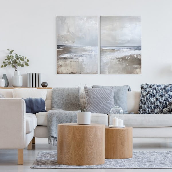 Obrazy s ručne maľovanými prvkami v súprave 2 ks 50x70 cm Breeze – Styler-image-2