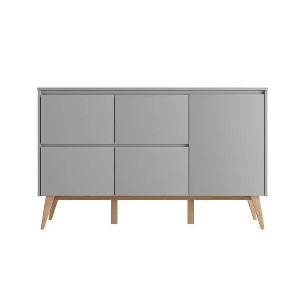 Sivá nízka detská komoda 149x52,5 cm Swing – Pinio-image-1