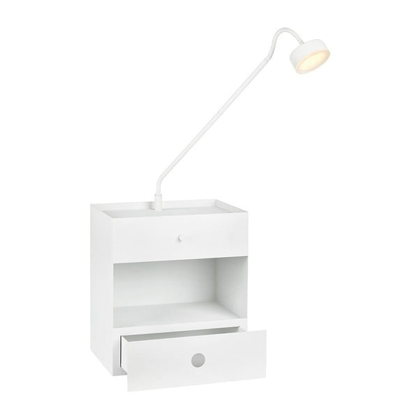Biele nástenné svietidlo s nočným stolíkom Markslöjd Draw