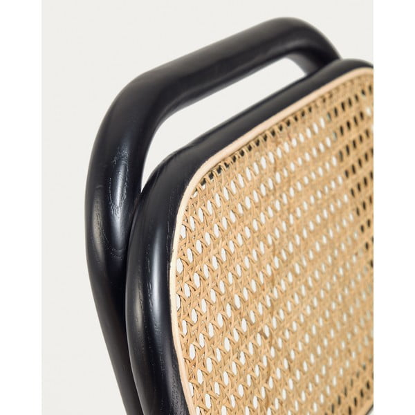 Čierna barová stolička z brestového dreva (výška sedadla 65 cm) Doriane – Kave Home-image-4