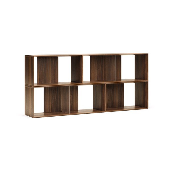 Hnedý modulárny policový systém v dekore orecha 4 ks 168x76 cm Litto – Kave Home-image-2