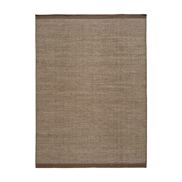 Hnedý vlnený koberec Universal Kiran Liso, 140 x 200 cm