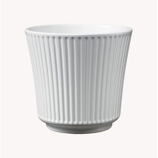 Biely keramický kvetináč Big pots Gloss, ø 12 cm