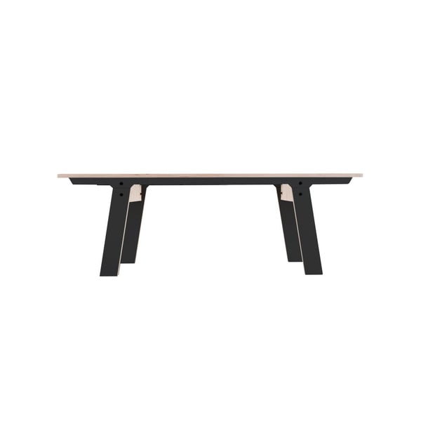 Čierna lavica na sedenie rform Slim 01, dĺžka 133 cm