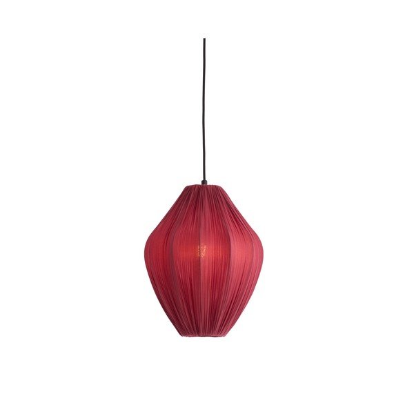 Vínovočervené závesné svietidlo s textilným tienidlom ø 12 cm Verita – Light & Living-image-2