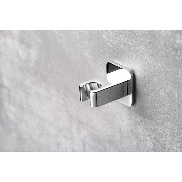 Mosadzný držiak na sprchovú hlavicu v lesklo striebornej farbe Jumper – Sapho-image-2