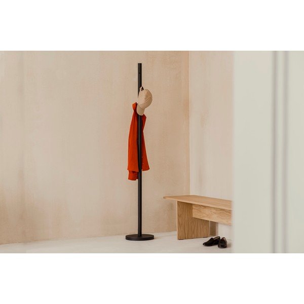 Čierny kovový vešiak ø 25x183 cm Yuko – noo.ma-image-2