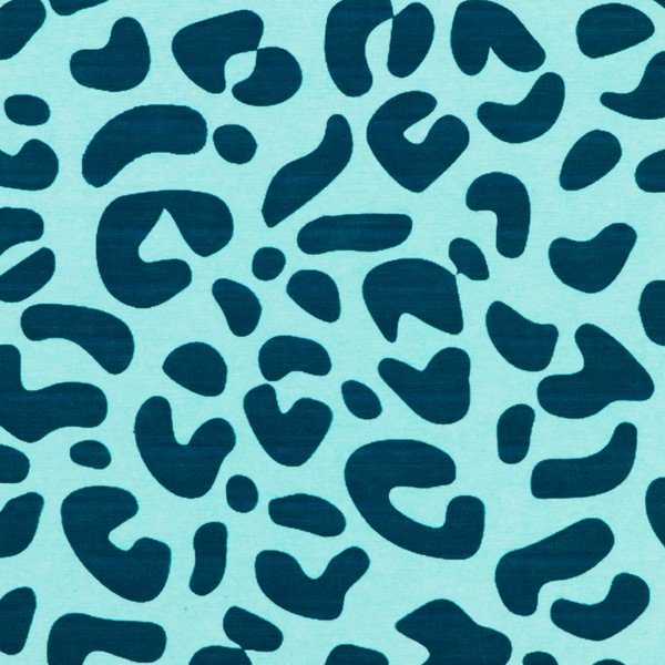 Svetlomodrá kúpeľňová predložka 39x60 cm Leopard – Artsy Doormats-image-3