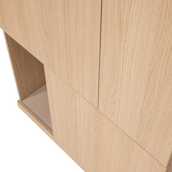 Modulárna skrinka v prírodnej farbe 80x215 cm Build – WOOOD-image-4