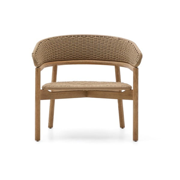 Drevené záhradné kreslo v prírodnej farbe Arinella – Kave Home-image-3