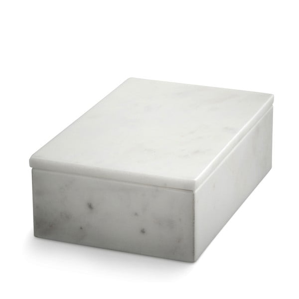 Biely mramorový úložný box NORDSTJERNE, 10 x 15 cm
