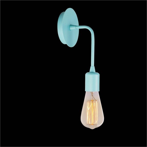 Bledomodrá nástenná lampa Simple Drop-image-1