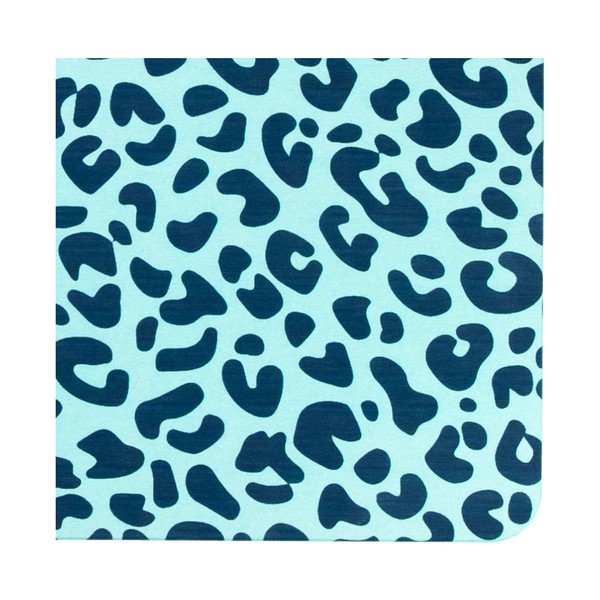 Svetlomodrá kúpeľňová predložka 39x60 cm Leopard – Artsy Doormats-image-2