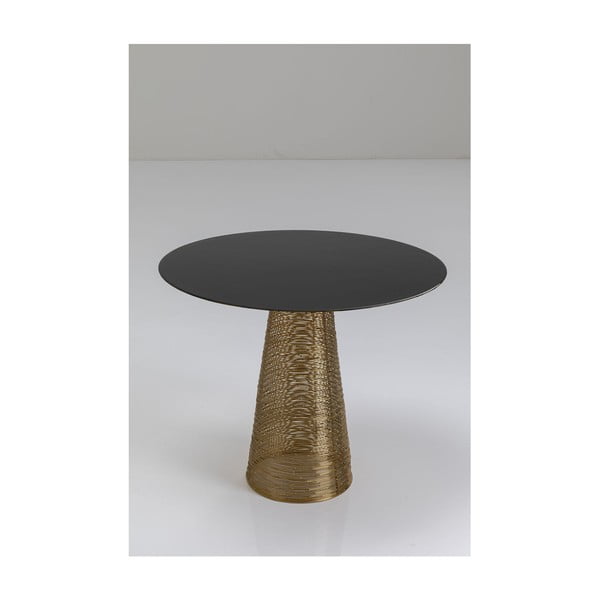 Čierny kovový odkladací stolík Kare Design Charme, ⌀ 50 cm