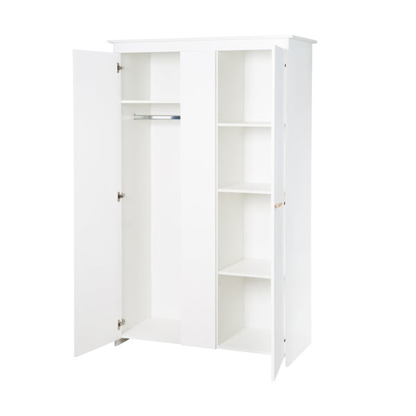 Biela detská šatníková skriňa 119x190x52 cm Anton – Roba-image-4